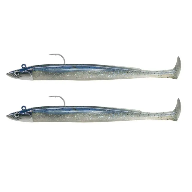 2 leurres souples Fiiish Double Combo crazy paddle Tail 15cm shore 10g