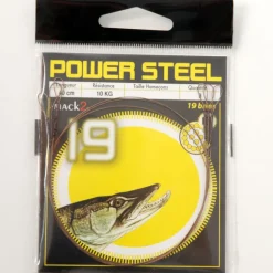 Bas de ligne acier carnassier x-line power steel 19 brins 40cm (x3)