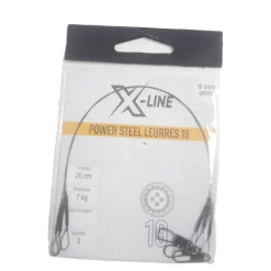 Bas de ligne acier carnassier x-line power steel 19 brins spécial leurres 20cm (x3)