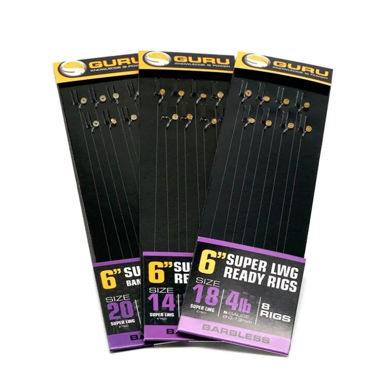 Bas de ligne Guru Super LWG Bait Band Rigs 6" (x8)