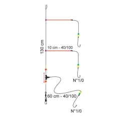 Bas de ligne mer flashmer 3 balais trainard