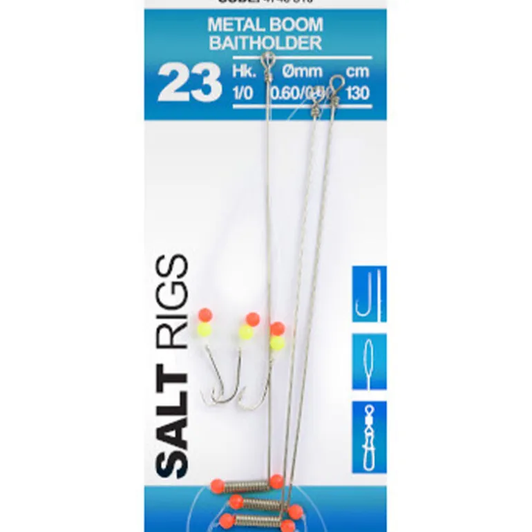Bas de Ligne SPRO Salt Rig 23 Metal Boom Baitholders