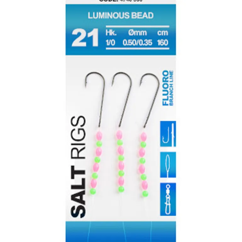 Bas de Ligne SPRO Salt Rig 21 Luminous Beads