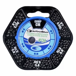 Boite distributrice plombs ronds anglaise compet 5 cases  Garbolino