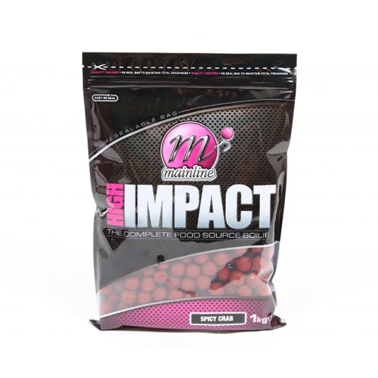 Bouillettes carpe mainline high impact boilie spiced crab 1kg