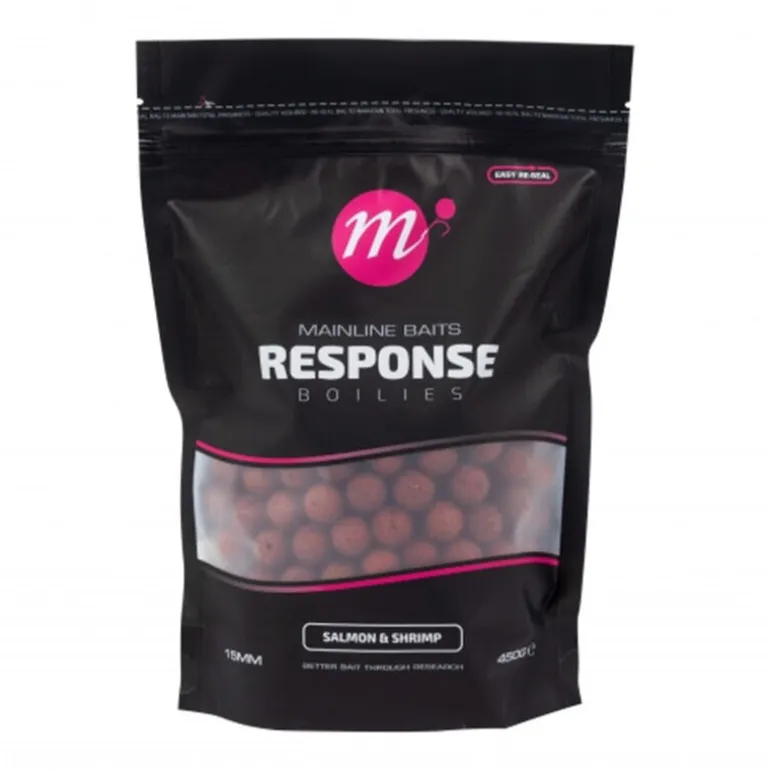 Bouillettes Mainline Response Salmon & Shrimp 15 mm 450 g