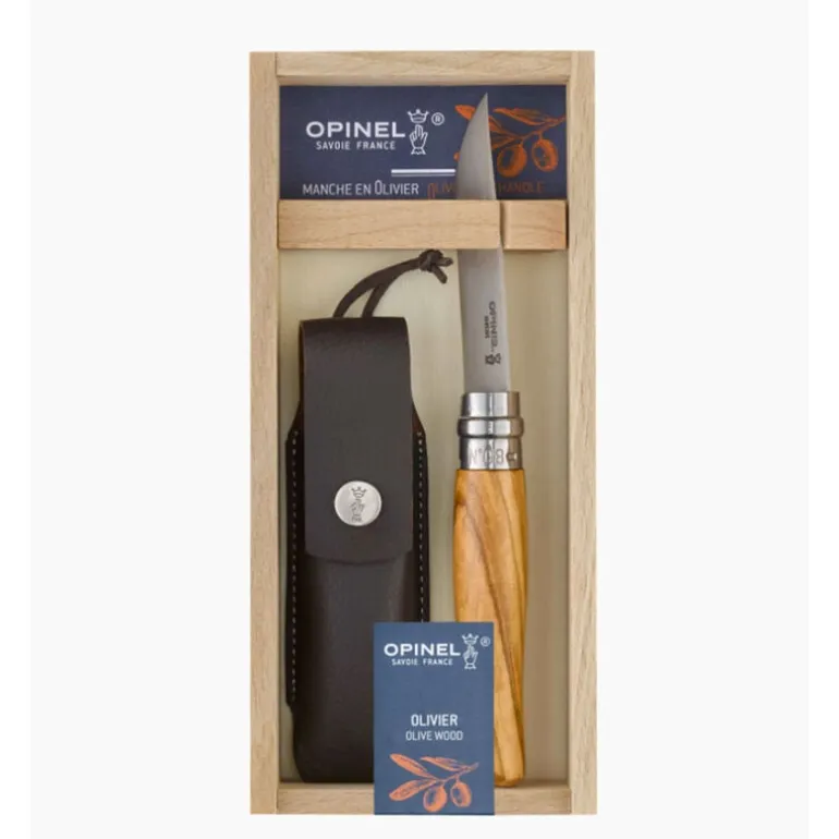 Couteau Opinel Plumier n°08 Olivier + Étui