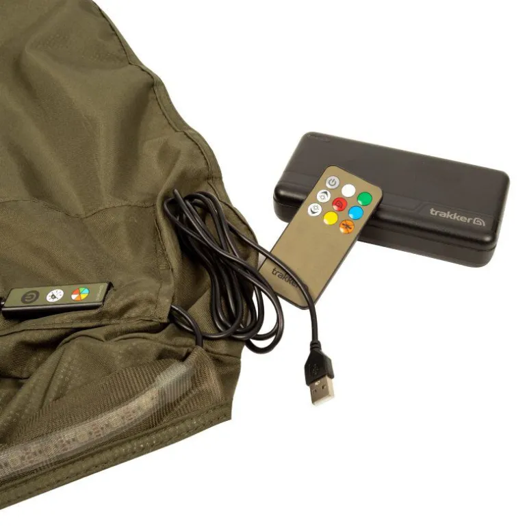 Double Couche Anti Condensation et Lumineuse Trakker Tempest RS Brolly NiteLife Vapour Shield