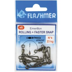 Emerillon rolling à agrafe flashmer faster snap