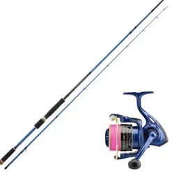Ensemble Eging Sunset Sunsquid Sw20 2.40m, jusqu'à 25g + Moulinet Sunedge Swf 2503 FD