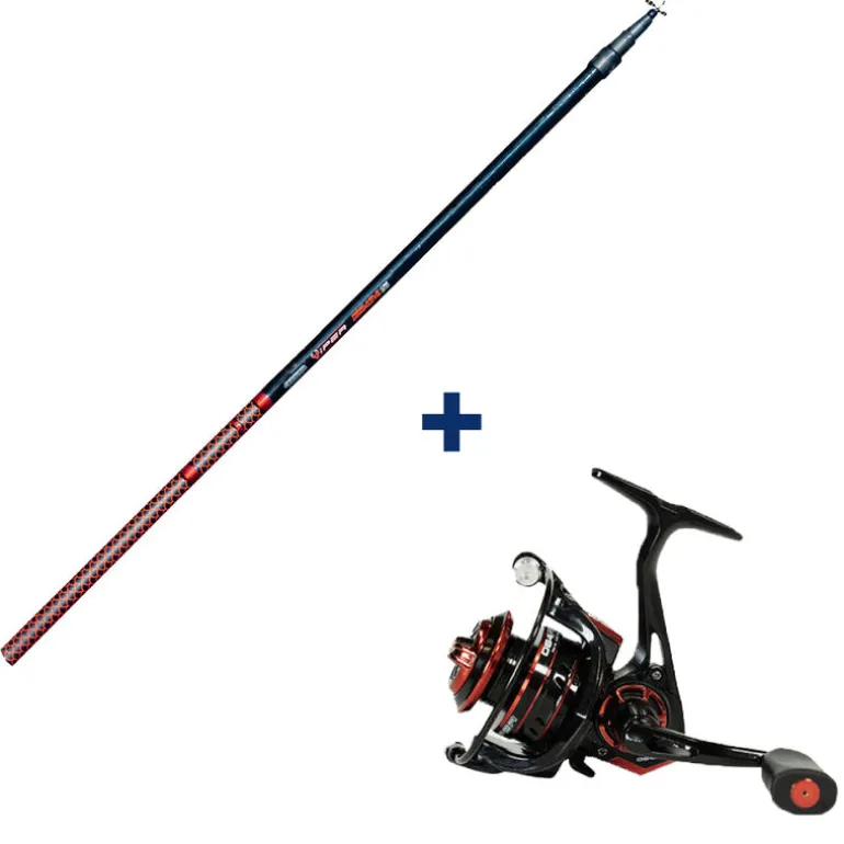 Ensemble Garbolino Canne Téléréglable 3m80 + Moulinet 800