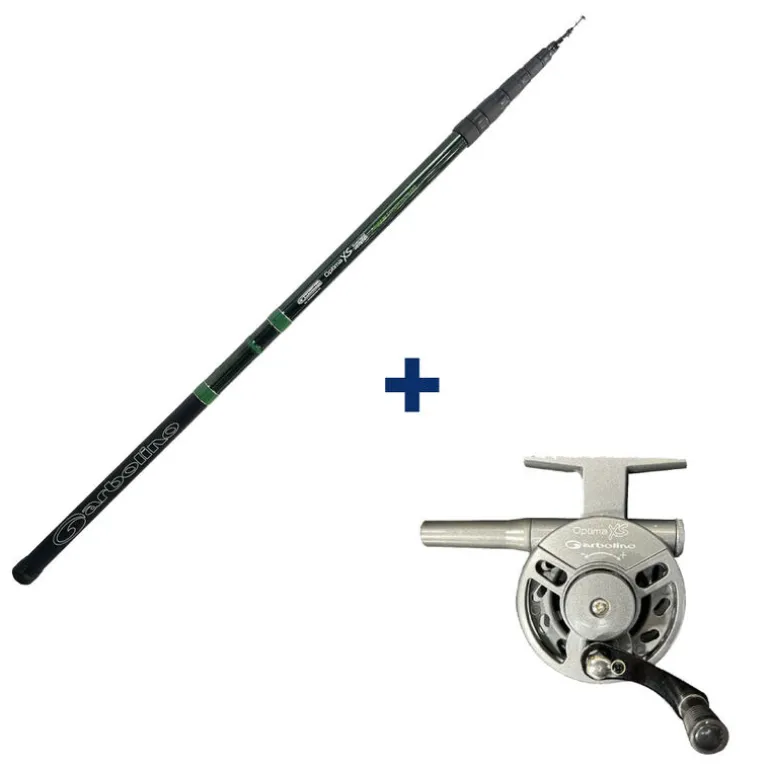 Ensemble Garbolino Canne Téléréglable 4m80 + Moulinet Capoté