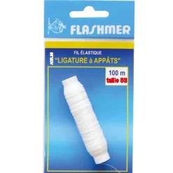 Fil elastique ligature à appats fragiles flashmer 100 m taille s