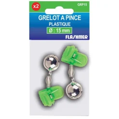 Grelot Flashmer Pince Plastique Nickelé Ø15mm