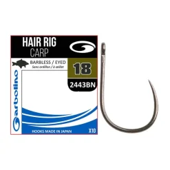 Hameçon non monté Garbolino Hair Rig (x10)
