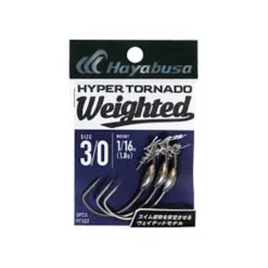 Hameçon Texan Hayabusa Hyper Tornado Weighted Taille #6/0 (x3)