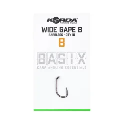 Hameçons korda basix wide gape barbless (x10)