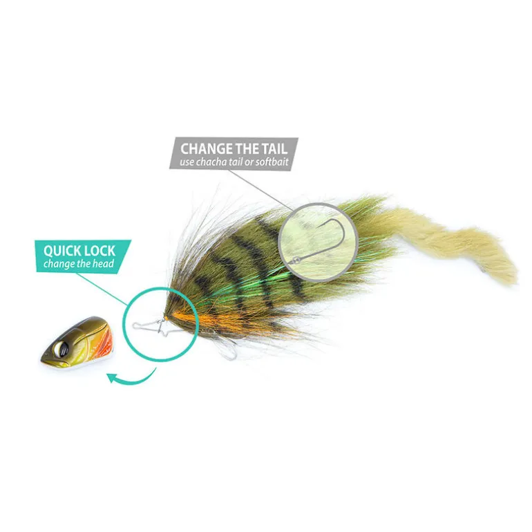 Leurre Bucktail Bim Tackle Crazy Rabbit Shallow 29cm, 33g