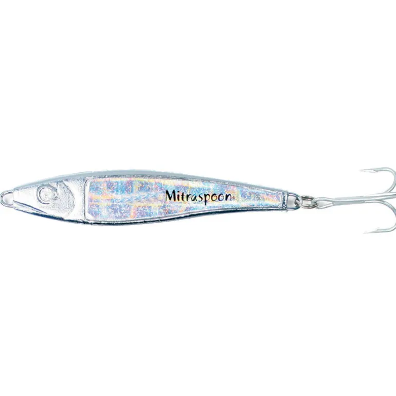 Leurre cuillere à jig ragot mitraspoon argent