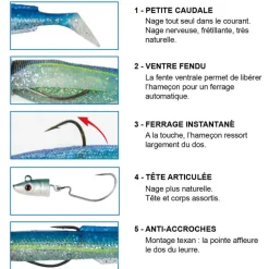 Leurre souple flashmer blue equille junior 11,5cm 20g