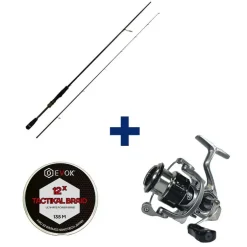 Pack Canne Evok Aerian 67ms 2.01m, 5-25g + Moulinet Aerian 2500fd + Tresse