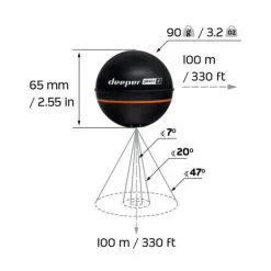Pack Deeper Pro +2 + Support pour fixation sur bateau amorceur