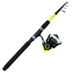 Pack Prêt à Pêcher Perche Bzone Striker Telespin 210M 5-21g + Moulinet + Nylon + Leurres + Boites