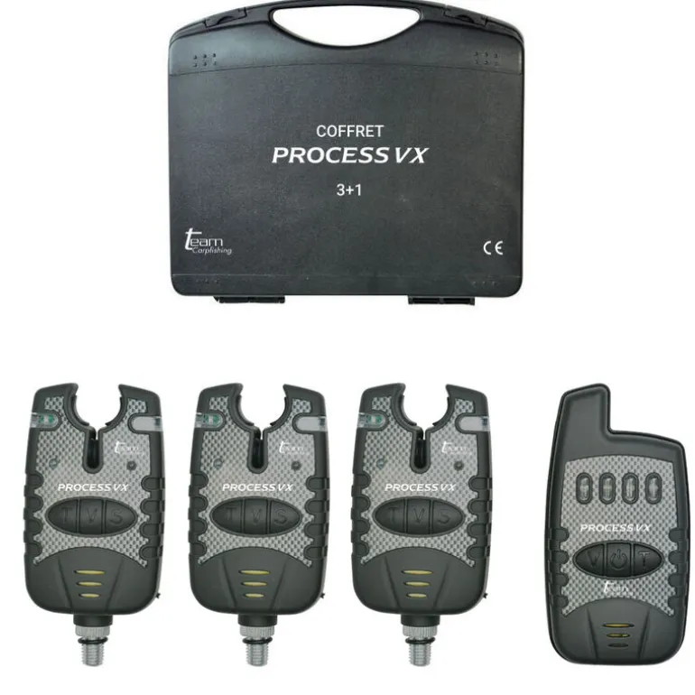Pack Repose canne 3 Détecteurs Process VX + Centrale + 3 Dropper + Rodpod 3 cannes