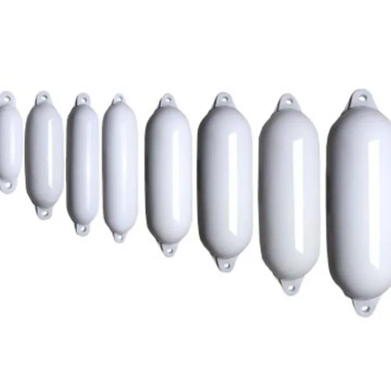 Pare-battage Eco Fender 3 - 2 yeux - ø15x60cm - blanc