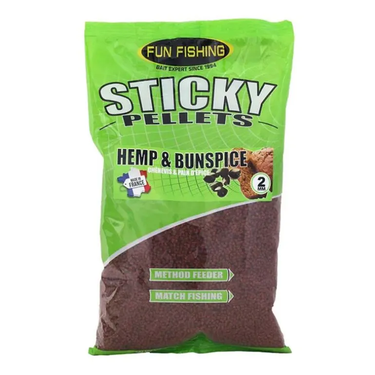 Pellets Fun Fishing Pellets Method Hemp & Bun Spice 2mm
