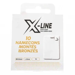 Pochette de 10 hameçons montès x-line bronzès