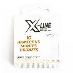 Pochette de 10 hameçons montès x-line bronzès