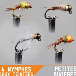 Set Nymphe Garbolino x4 - petites rivières / eaux teintées