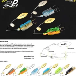 Spinnerbait Elitelure Tiger Pike 32g