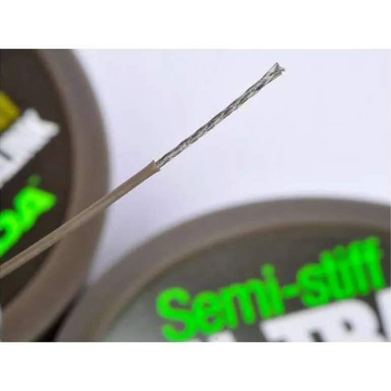 Tresse à bas de ligne carpe korda n-trap semi -stiff green 20m