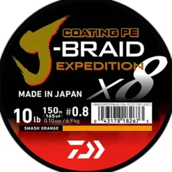 Tresse Daiwa J-Braid Exp X8 Smash Orange - 150m