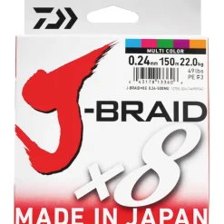 Tresse Daiwa J-Braid x8 Multi-Color 150m