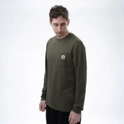 T-shirt Manche Longue Nash Make it Carp Logo Sleeve Green