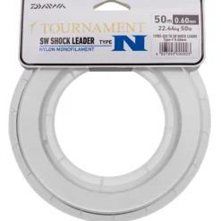 Tête de ligne daiwa tournament shok leader type n en nylon bobine de 50m