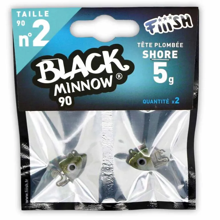 Tête plombée fiiish black minnow 90 shore 5g (x2)
