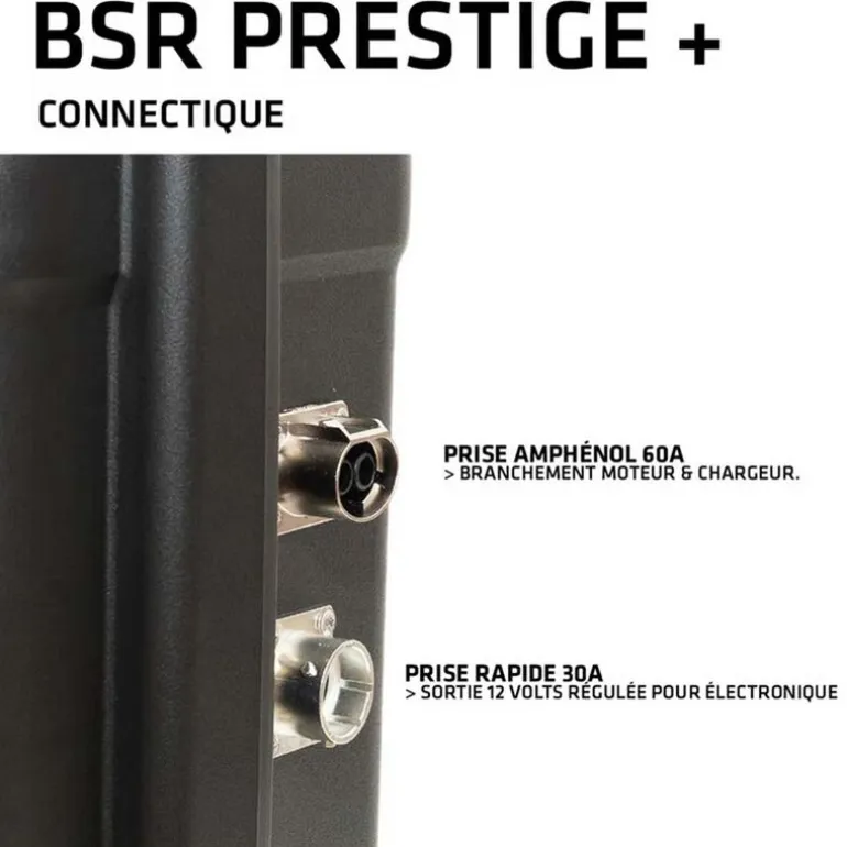 Valise BSR PRESTIGE+ LifePO4 Gen3 24V/100Ah + chargeur+ prise sondeur